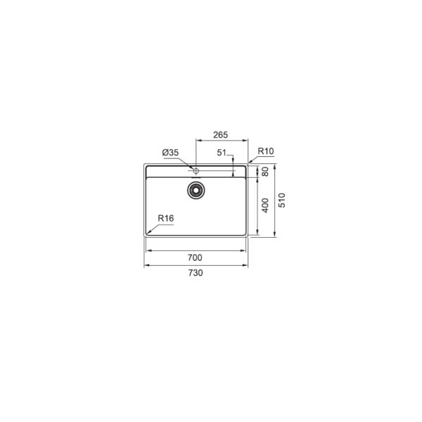 MARIS MRX 210-70 TL STAINLESS STEEL SINK - Image 2