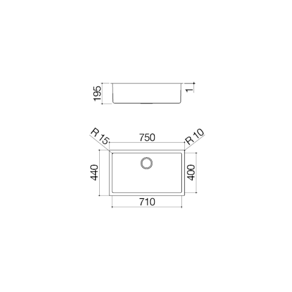 1X7040I STAINLESS STEEL SINK - Image 2